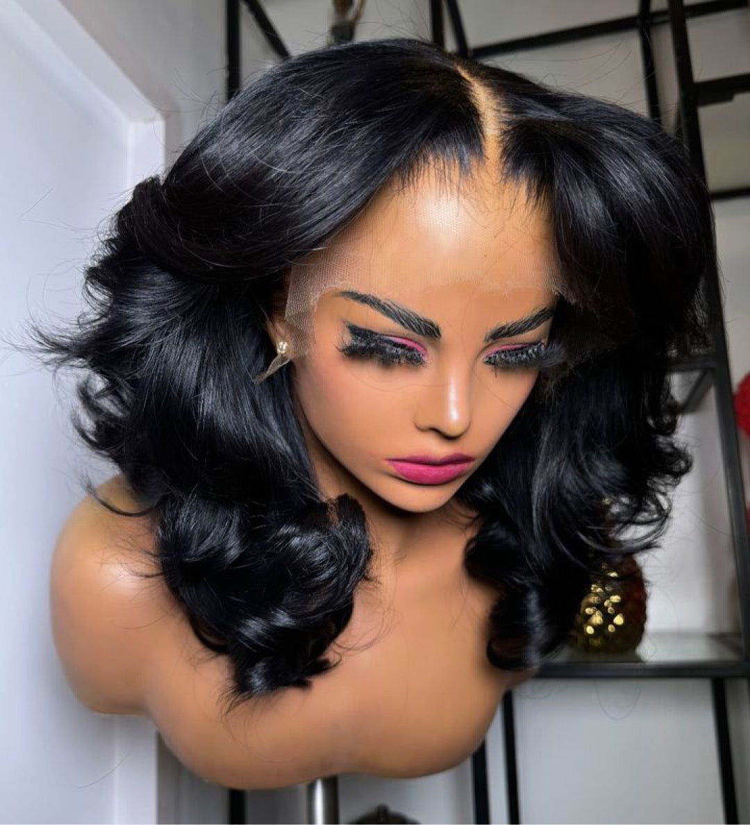 10" Double Drawn Indian Wavy 2 bundles (mixed length)+ 13x4 full frontal