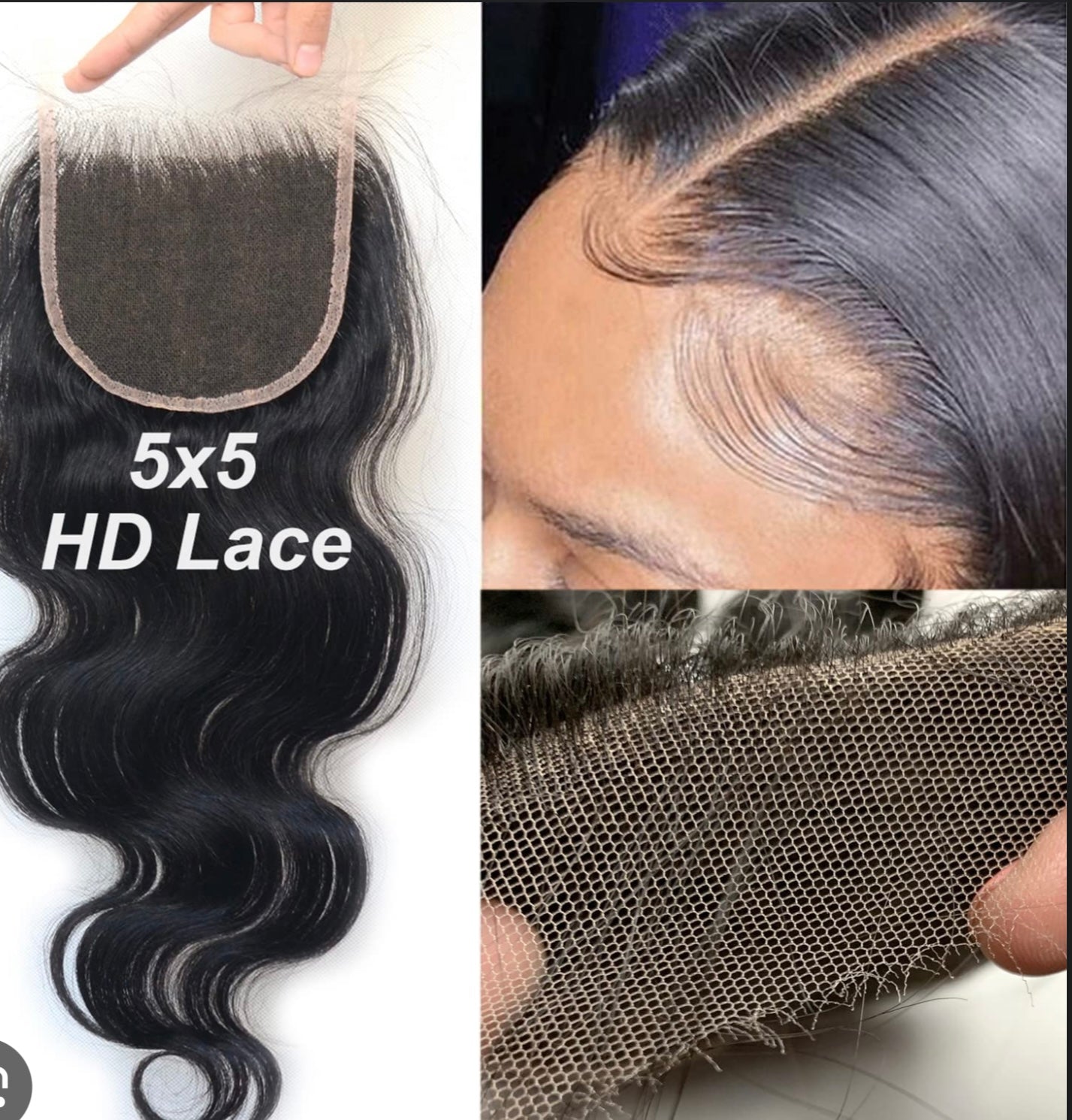 DOUBLE DRAWN VIRGIN WAVY 5*5 CLOSURE