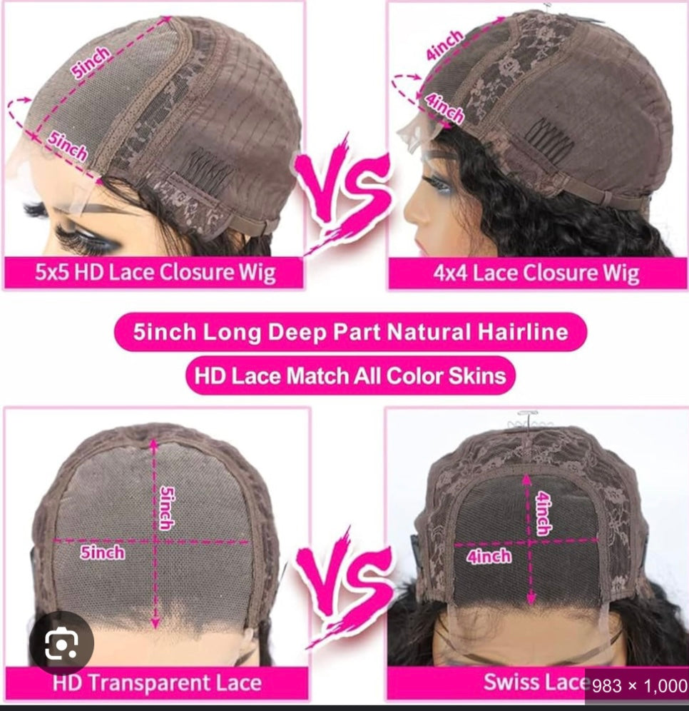 DOUBLE DRAWN VIRGIN WAVY 5*5 CLOSURE