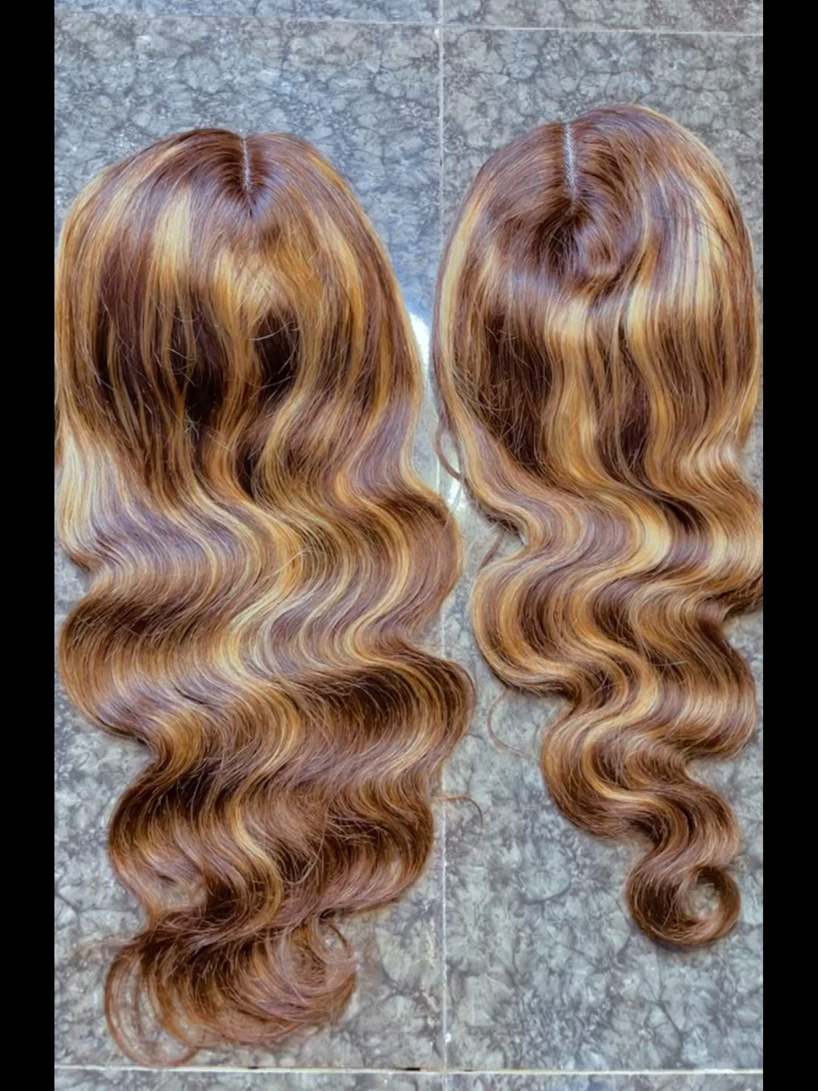 Piano big wave full frontal wig