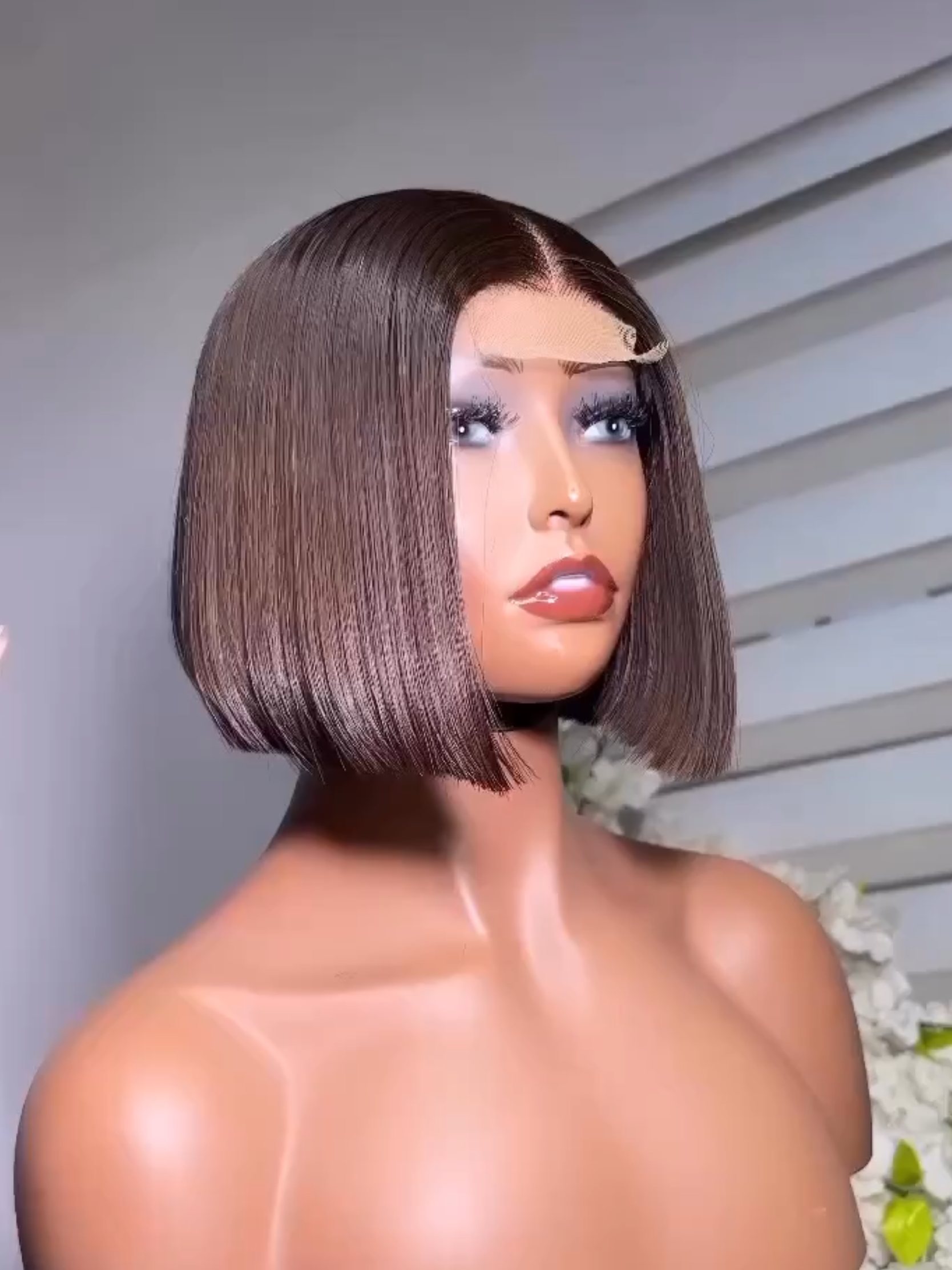 10" SDD Single donor baby thin Vietnam bone straight blunt Bob Kim K Wig