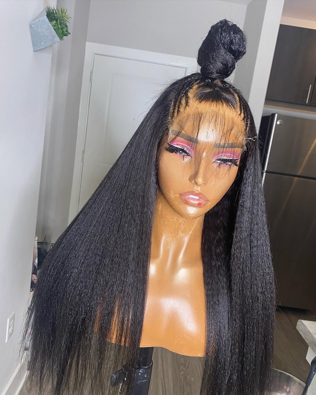 VERA SD NATURAL KINKY STRAIGHT 4*4 CLOSURE WIG