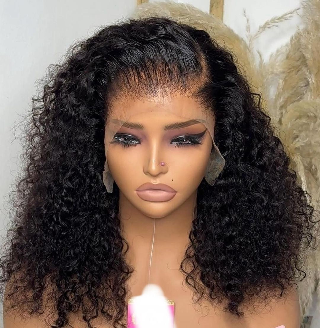 16” DD Virgin deep curly wig