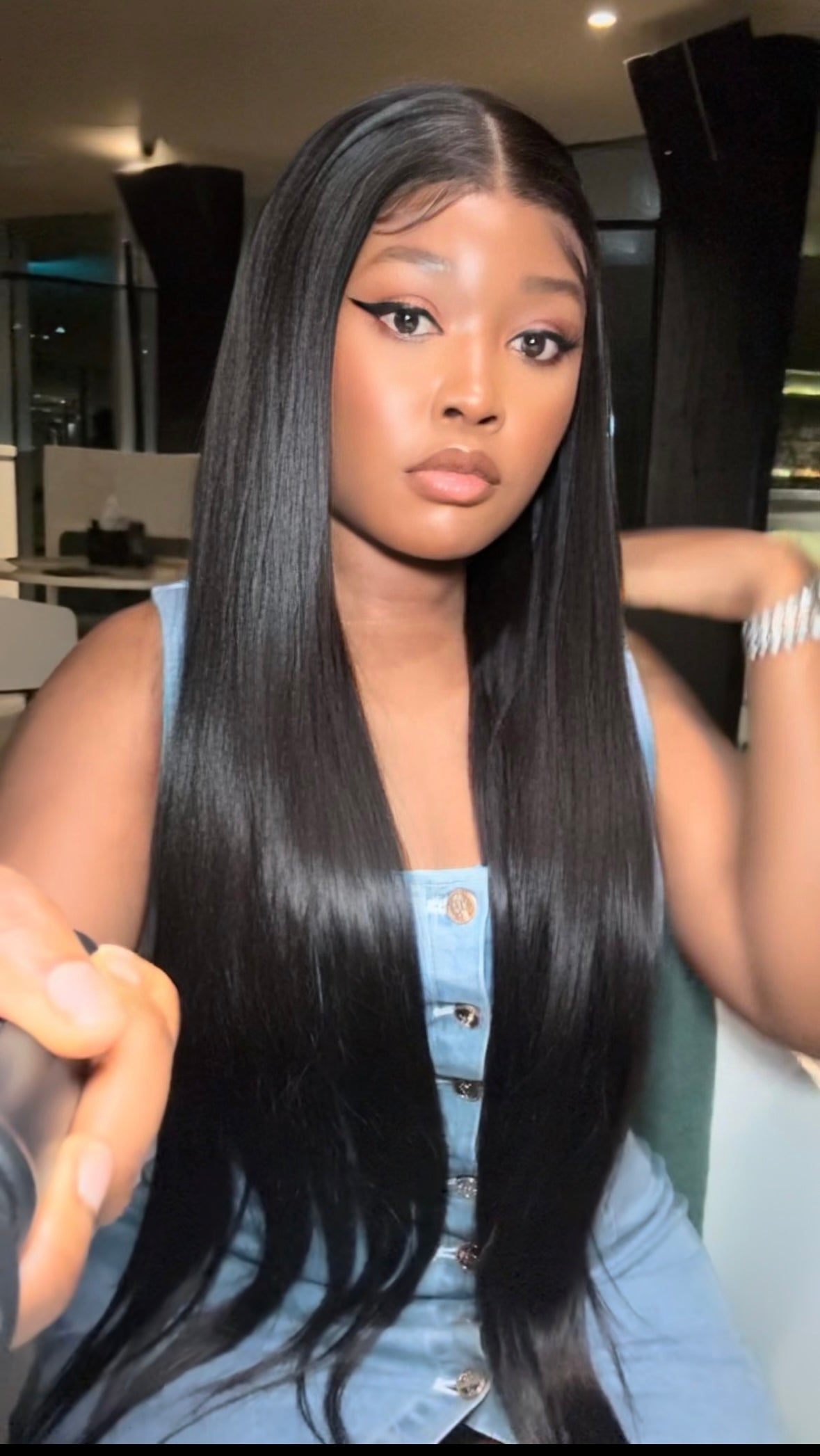 Double Drawn Silver straight bundles