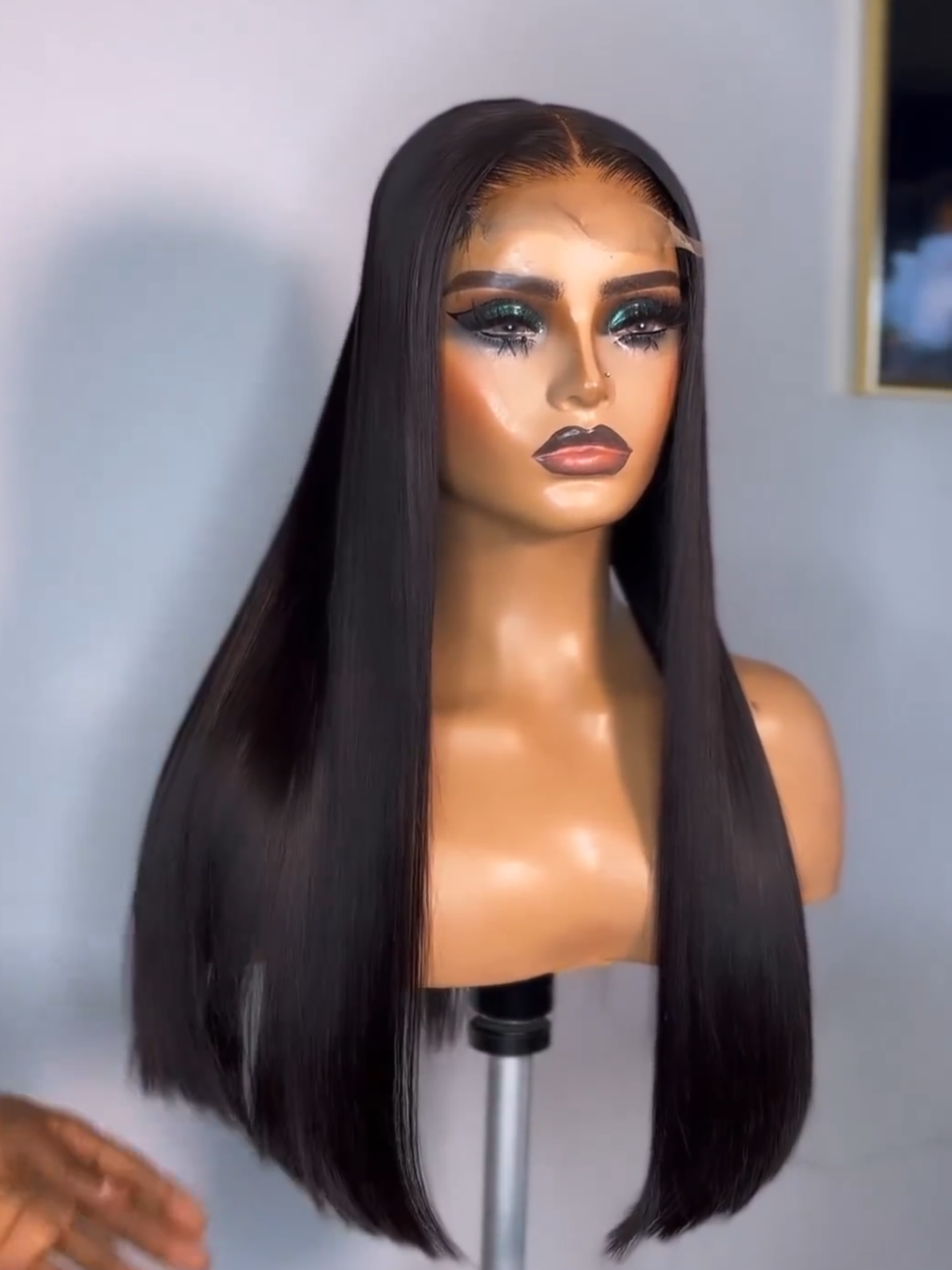 20" Super Double Drawn Super Straight 4x4 closure Wig