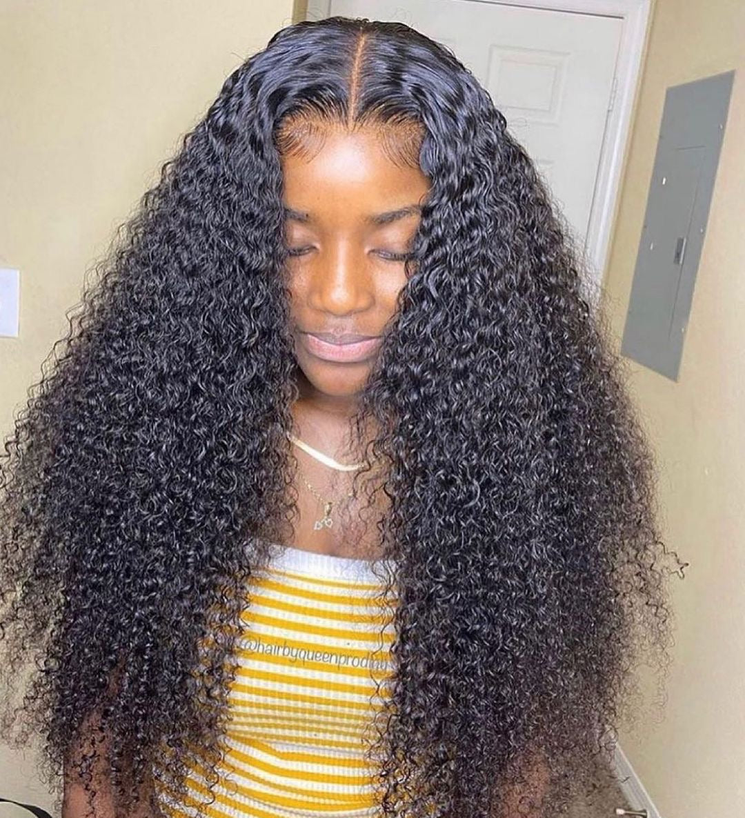 28" Double Drawn Jerri Curls 4x4 closure Wig