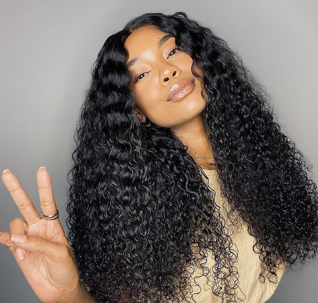 28" Double Drawn Jerri Curls 4x4 closure Wig