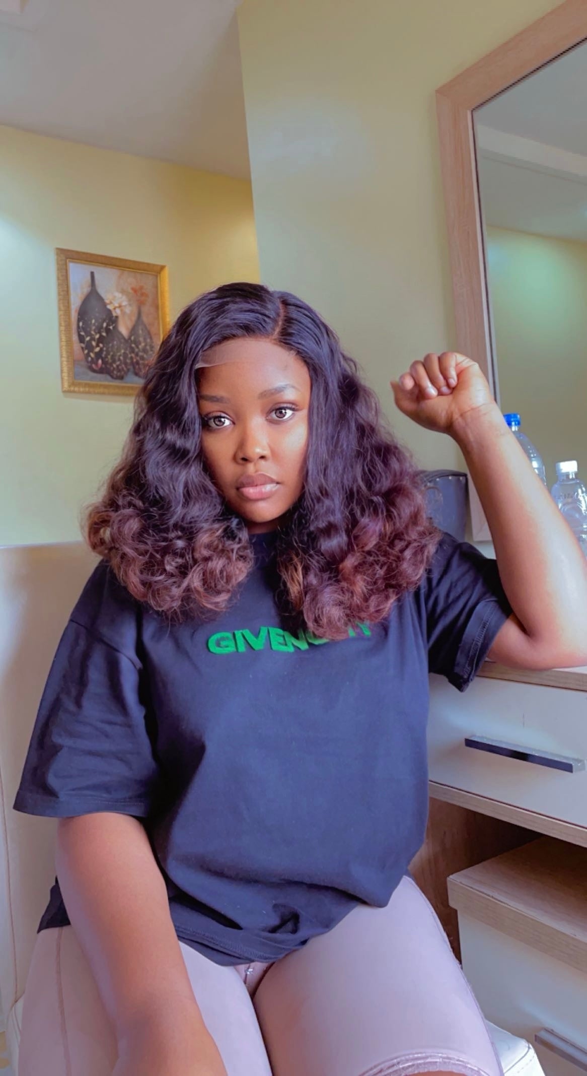 Superfull Super Double Drawn brunette bouncy waves Wig