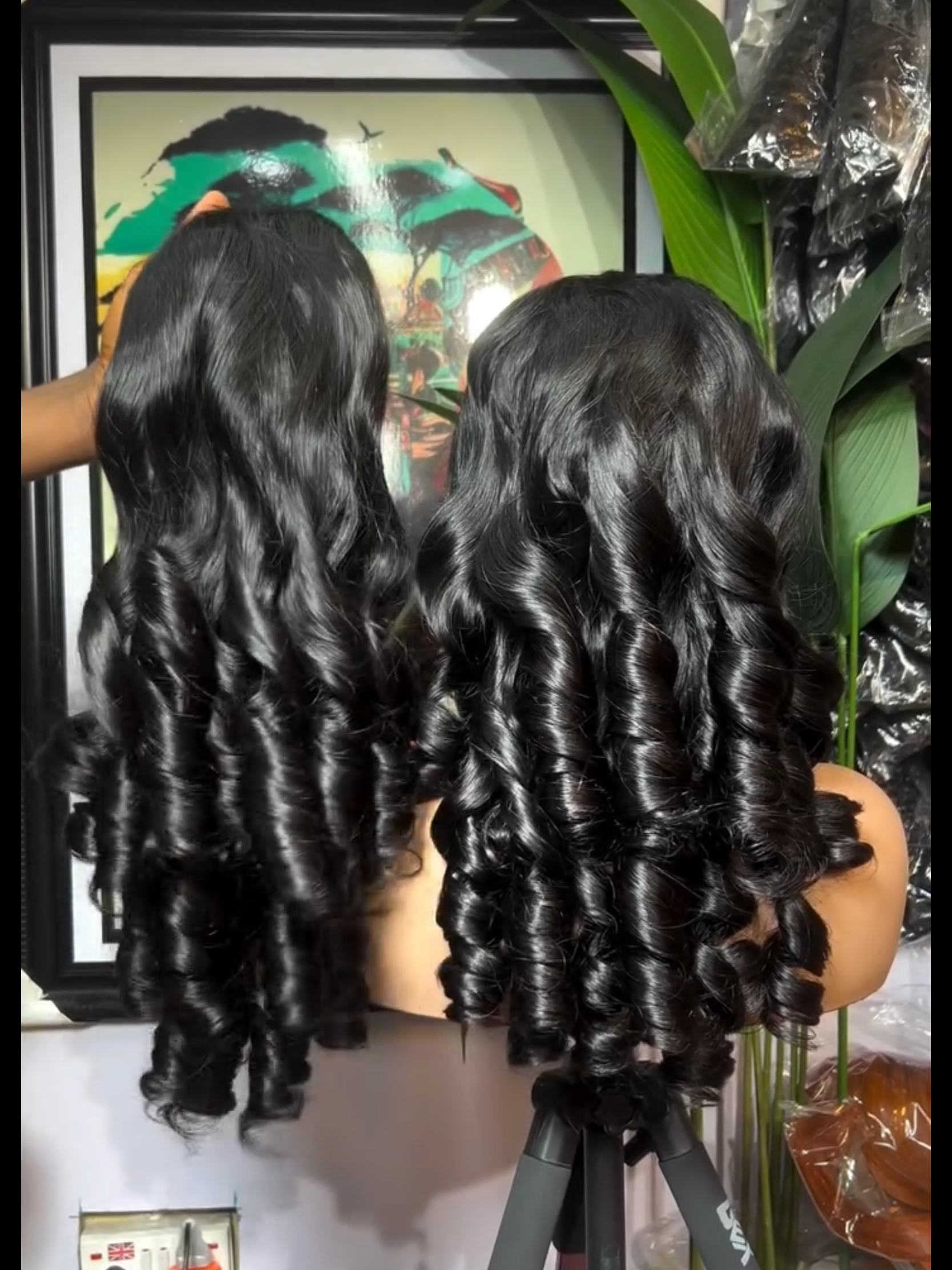 18" SDD Special Egg Bouncy 13x4 full frontal wig