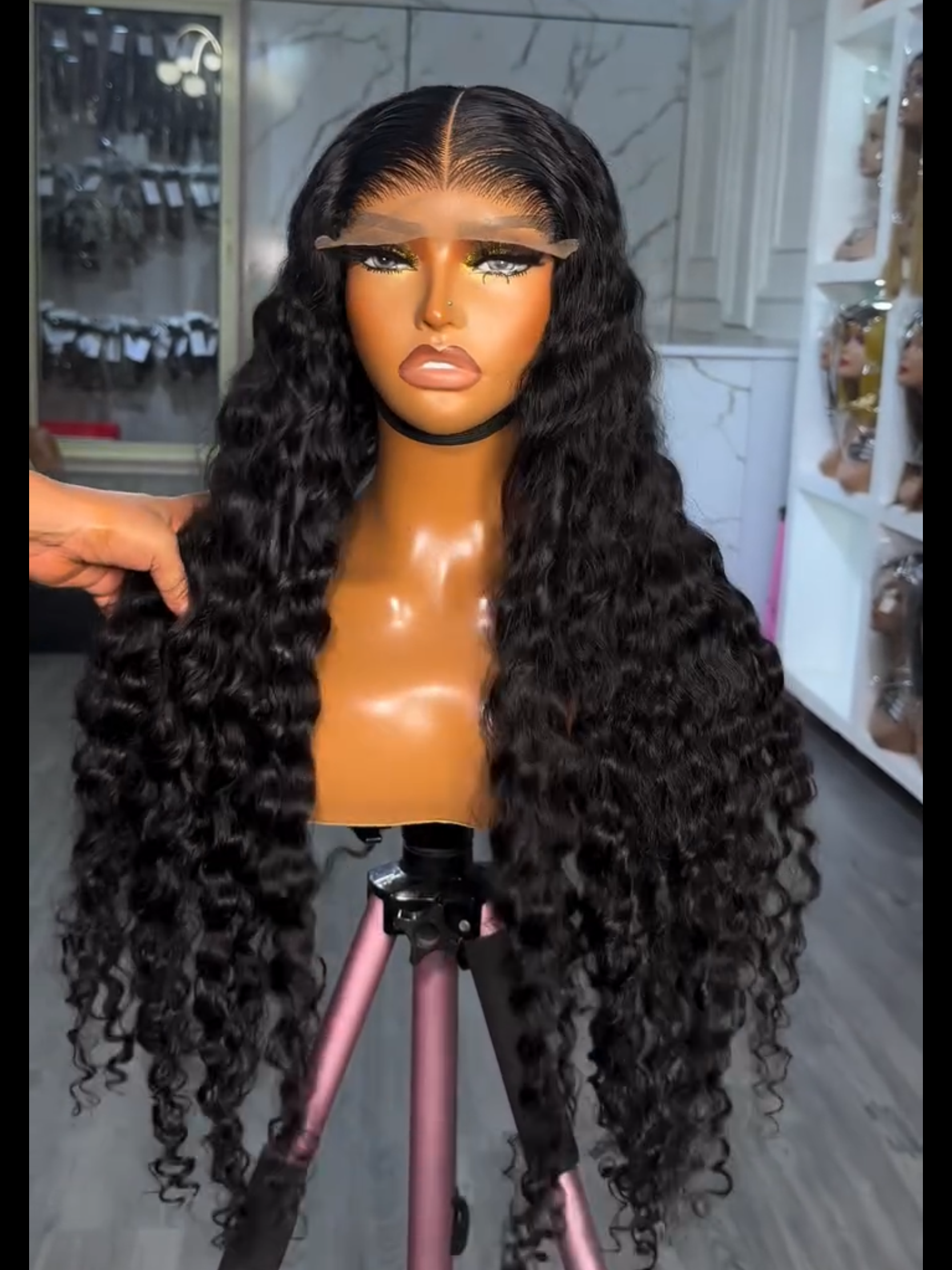 SUPER DOUBLE DRAWN RAW DONOR DEEP WAVY BUNDLES + 22” FULL FRONTAL