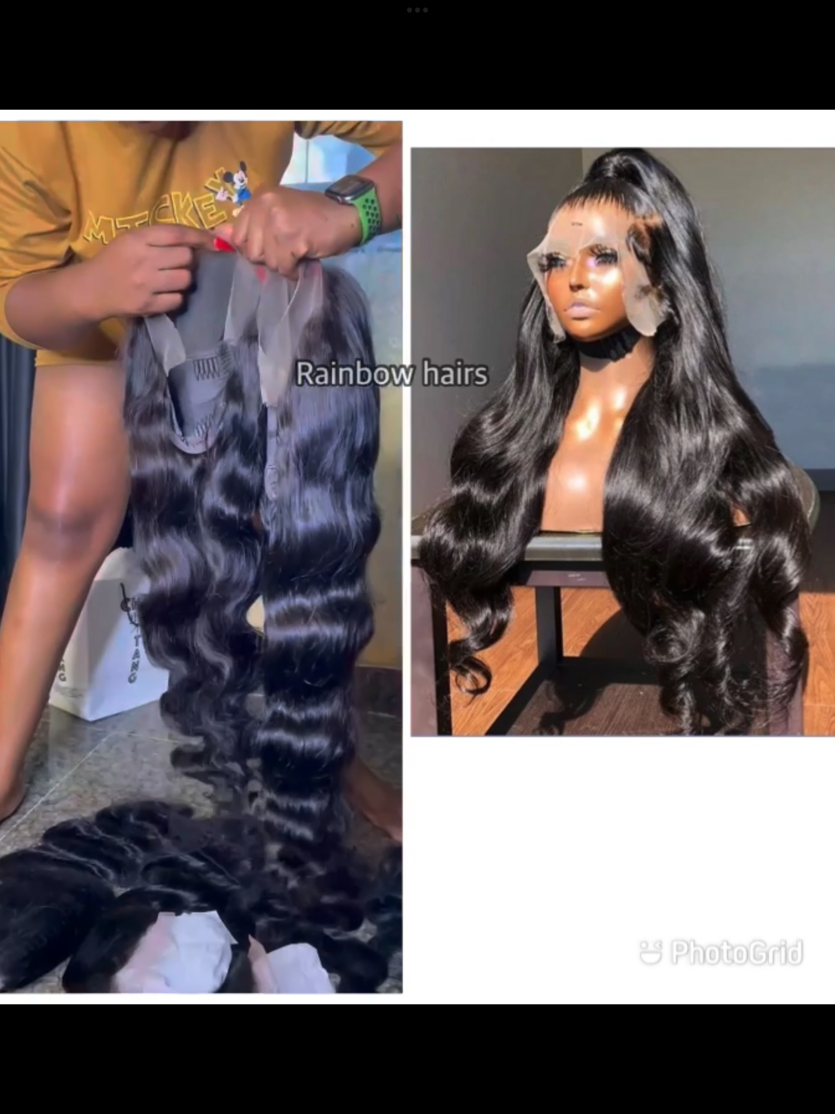 Raw virgin waves full frontal wig