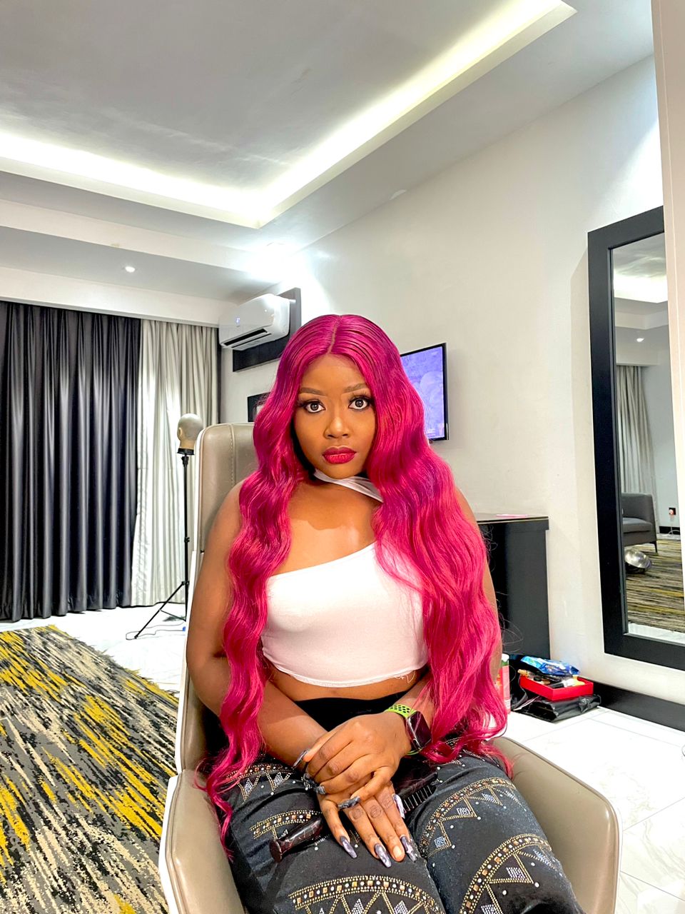 Double Drawn Gorgeous Burgundy Full Closure Wig(300grams)