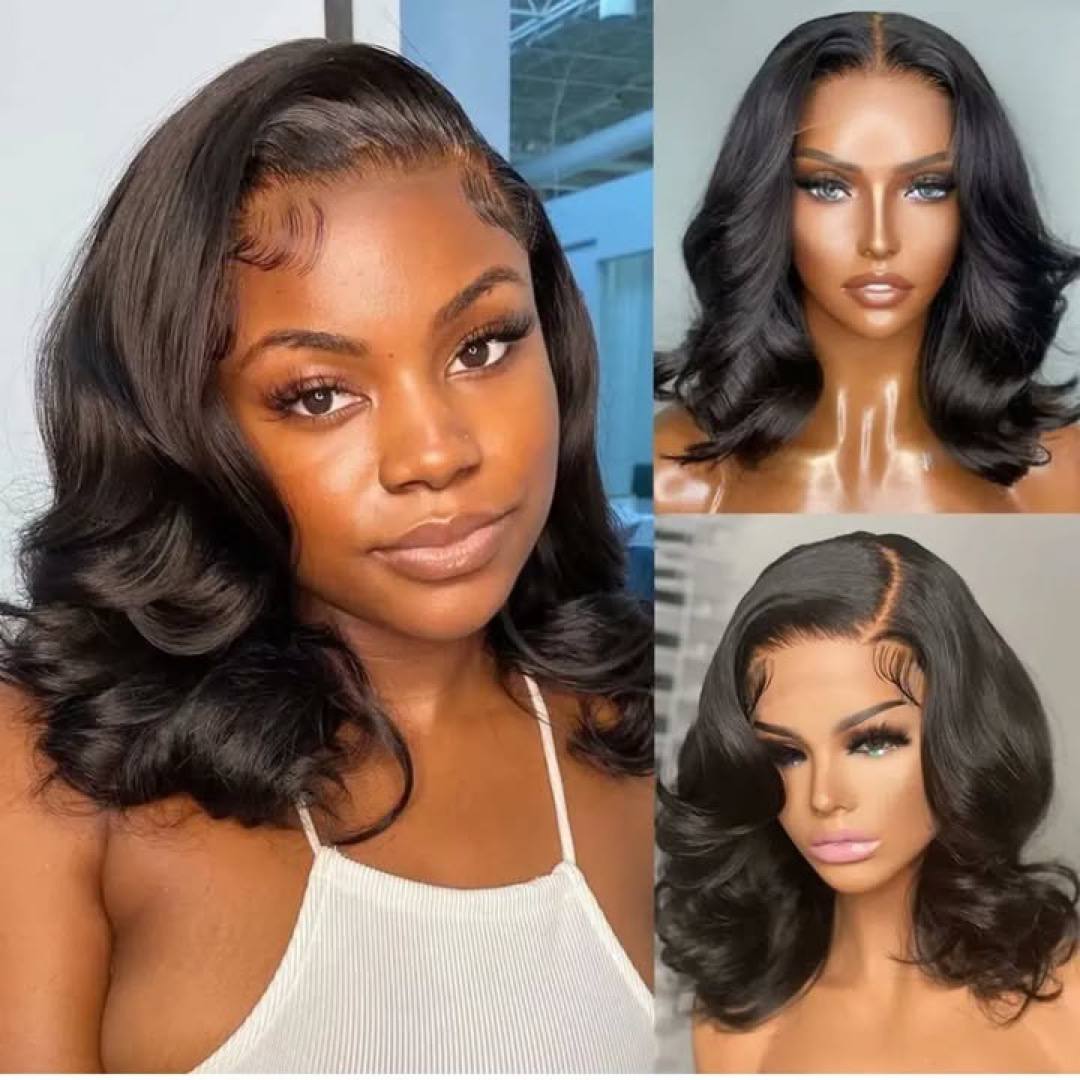 TYW48: 10”DD Indian virgin wavy bundles+5x5 closure (mixed length)