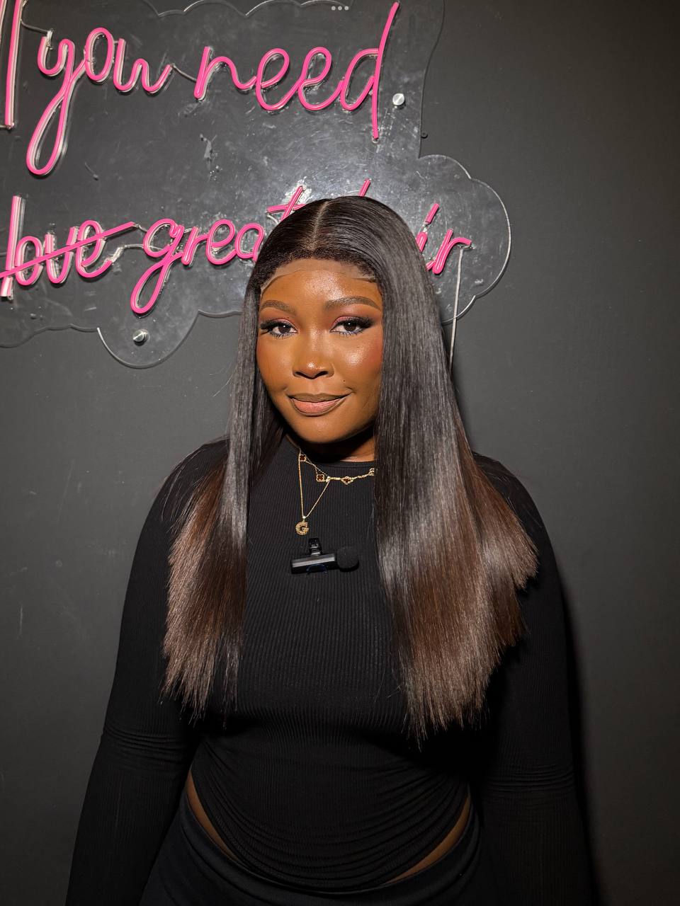 TYS68: SDD VIETNAM brown tips bone straight 5x5 wig