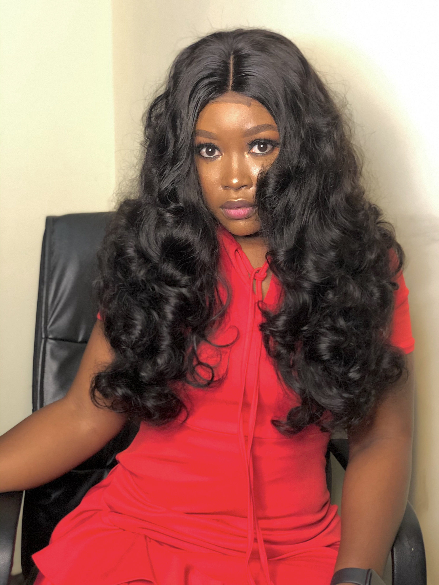 Super Double Drawn Vietnamese Big Bouncy Wig with 4x4 Closure (330grams)
