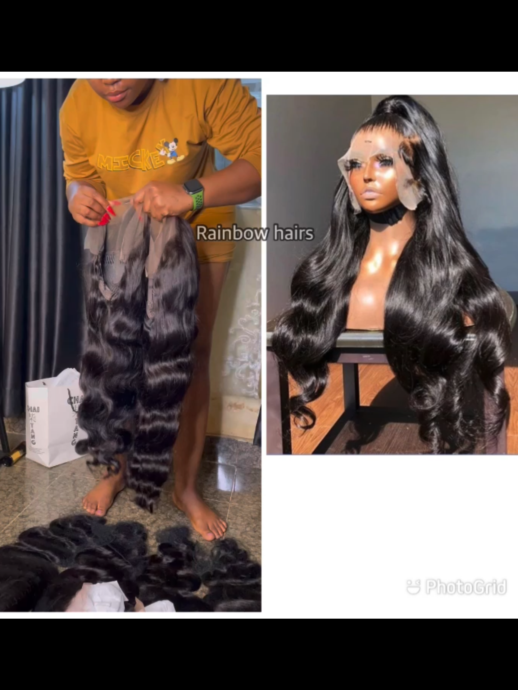 Virgin Wavy full frontal Wig