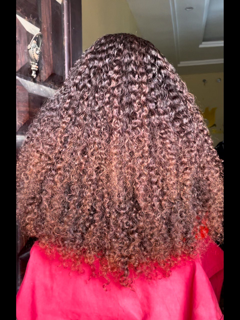 Super double drawn raw donor natural curls full frontal wig