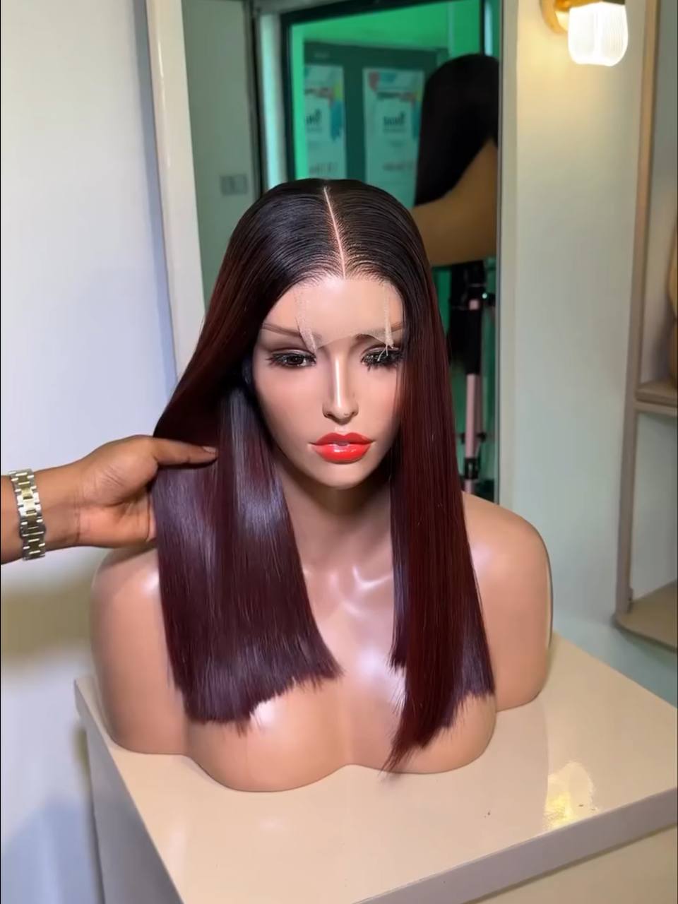 18" SDD Darkwine Bone Straight Bundles