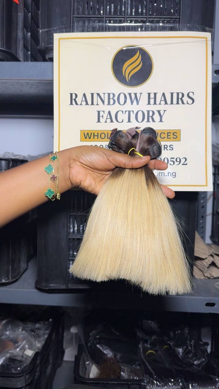 10” SDD blonde bone straight bundles