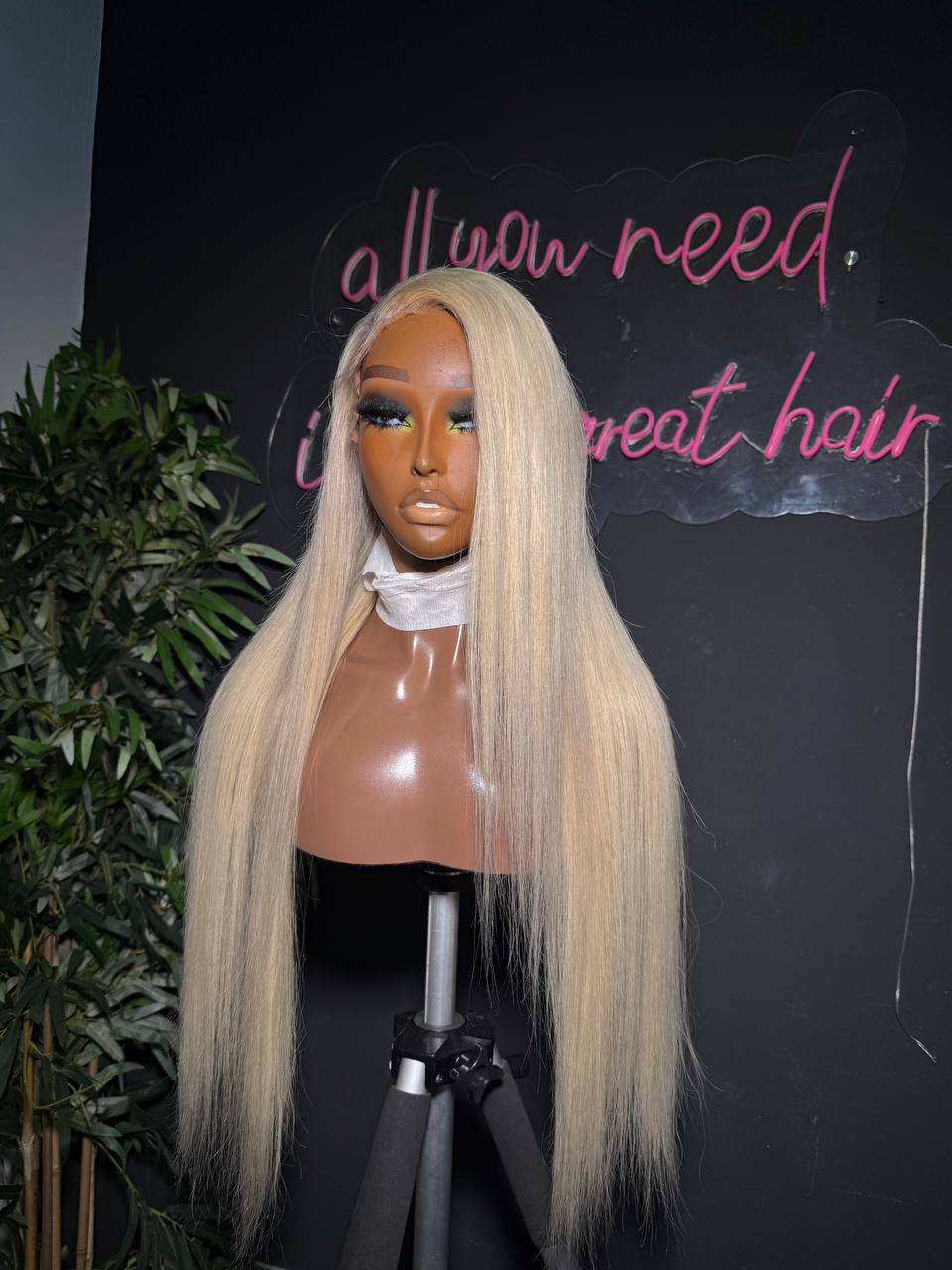 TYS50: RAW VIRGIN PLATINUM BLONDE WIG (200-250g) 5X5 OR FULL FRONTAL