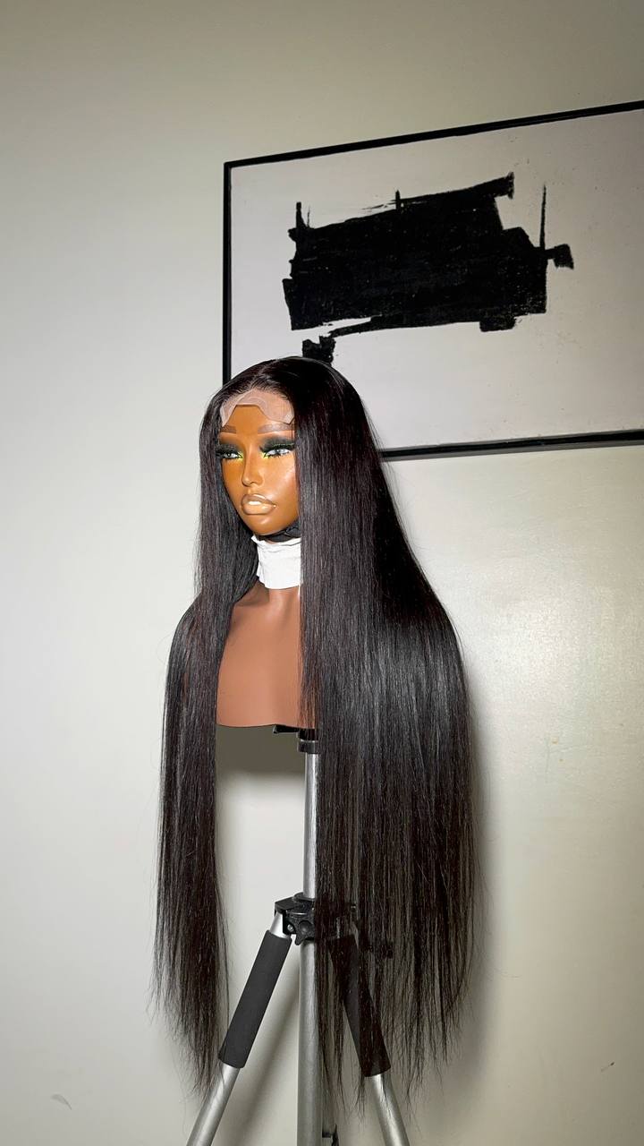 TYS51: SINGLE DRAWN VIETNAM SILKY STRAIGHT + FREE MATCHING 4X4 CLOSURE  (4BUNDLES) (200g – 230g)