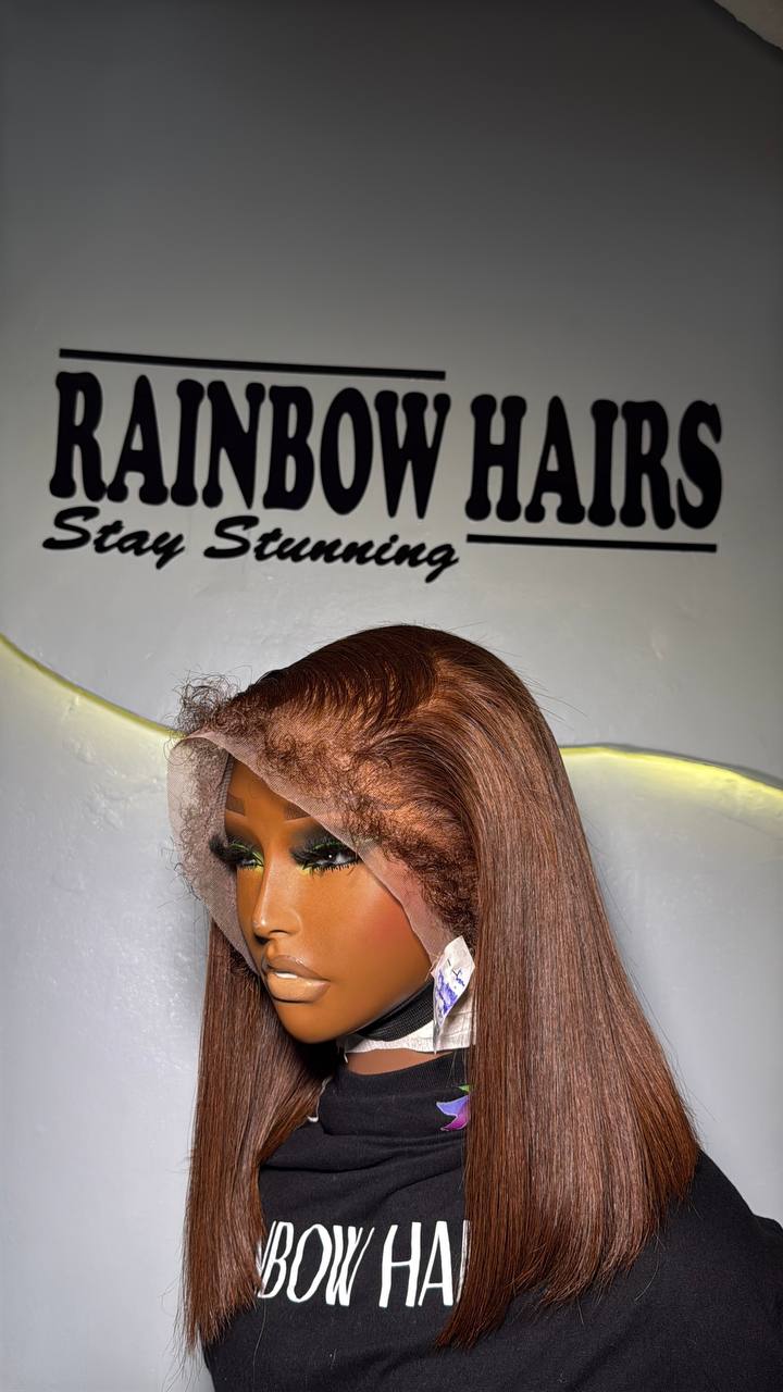 TYS24: 10” SDD VIETNAM RAW DONOR COFFEE BONE STRAIGHT FULL FRONTAL WIG