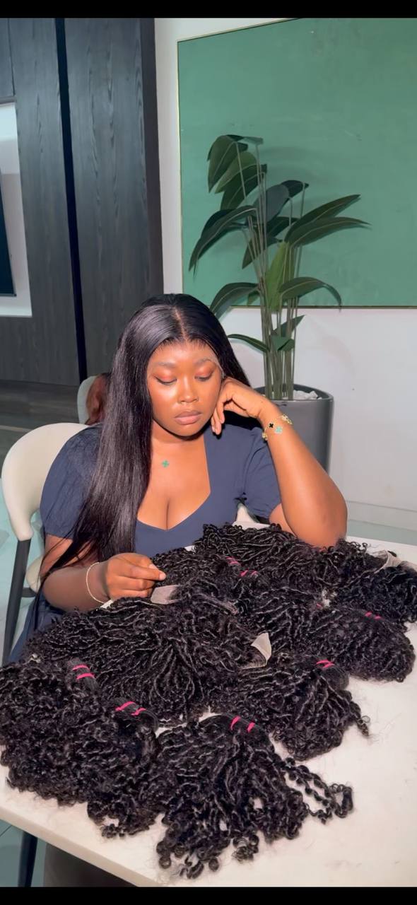 TYC27: 12” SUPER DOUBLE DRAWN RAW CURLY + 4X4 CLOSURE