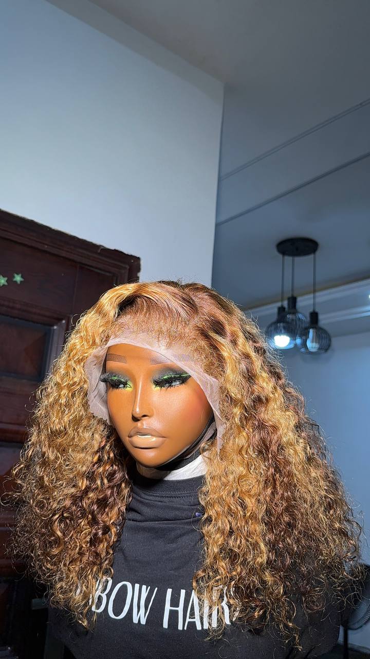 WB 19 - DD Virgin deep curly 13x4 frontal wig