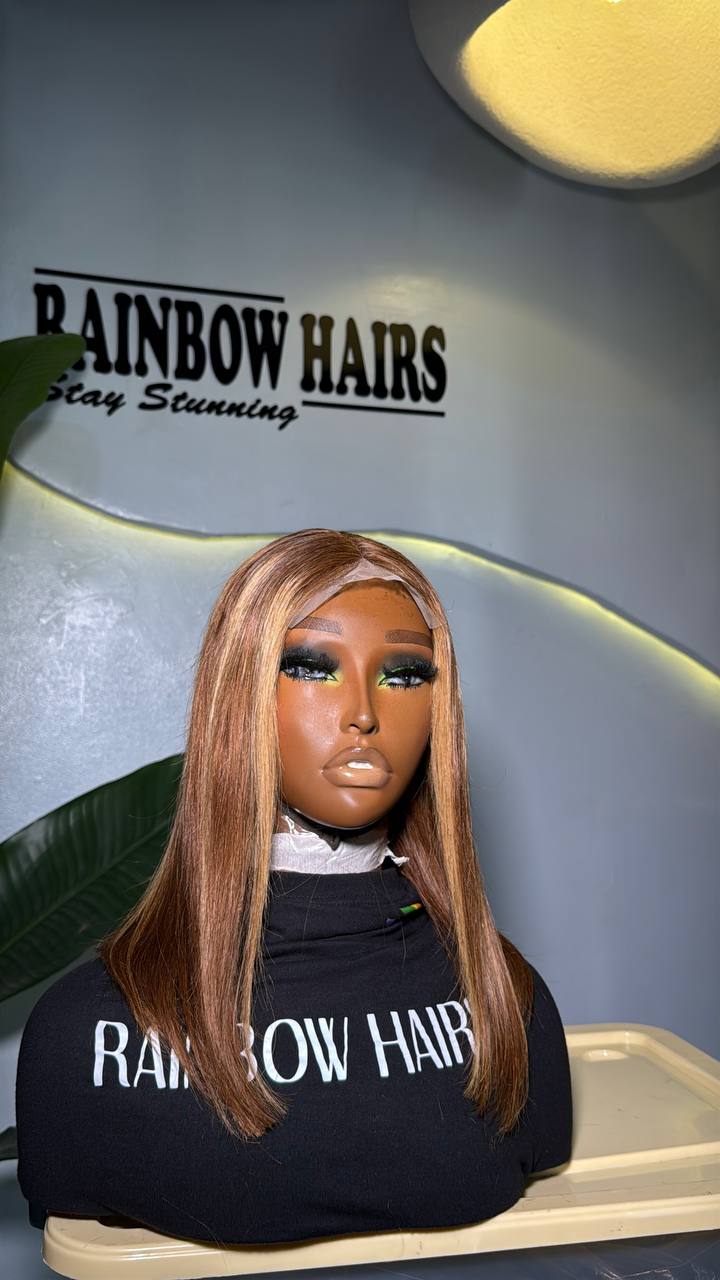 WB4 - Raw Virgin S-Thick Student Blunt Bob T4x4 Wig