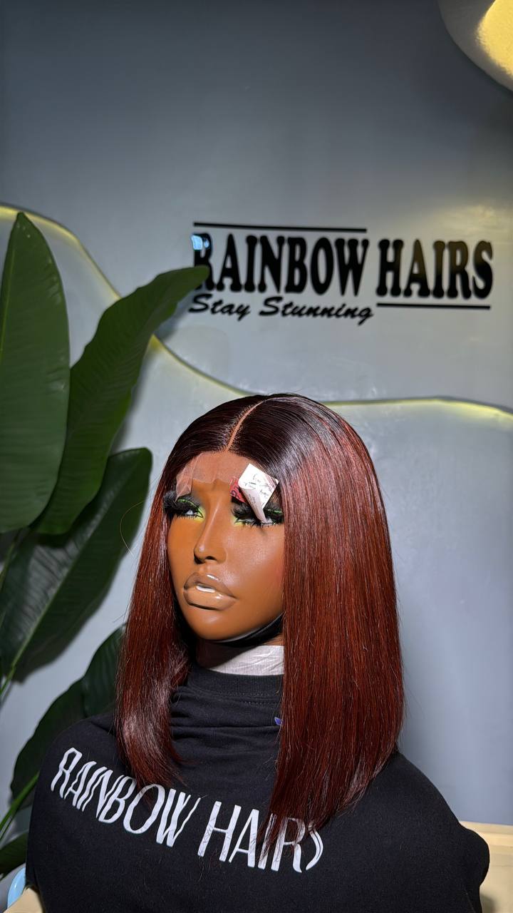 WB43 - SDD Vietnam Maroon Bone Straight 2x4 wig