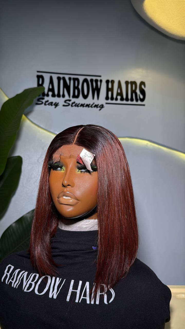 WB43 - SDD Vietnam Maroon Bone Straight 2x4 wig