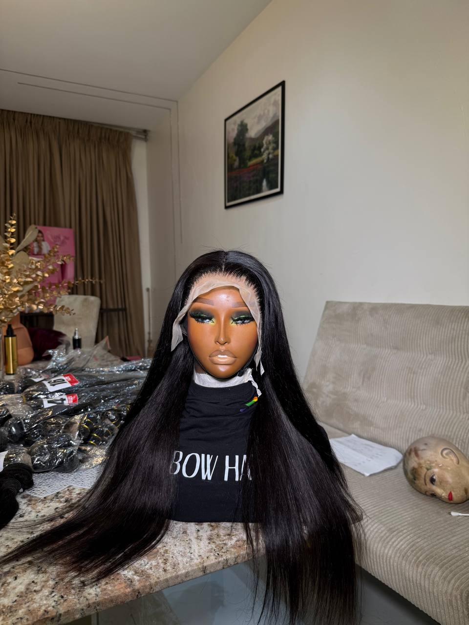 WB24 - Single drawn virgin silky straight bundles + 13x4