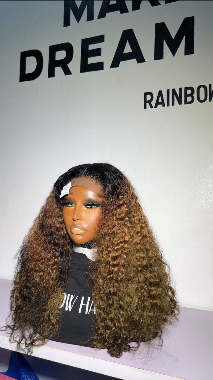 WB48 - Superfull cocoa Allure deep curls + 4x4 closure wig