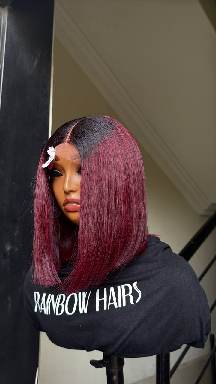 WB44 - SDD Vietnam Burgundy Bone Straight 2x4 wig