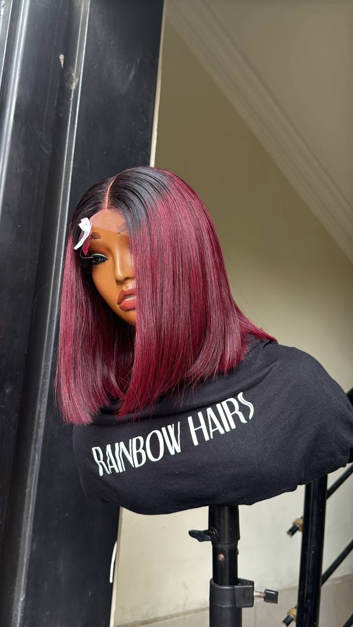 WB44 - SDD Vietnam Burgundy Bone Straight 2x4 wig