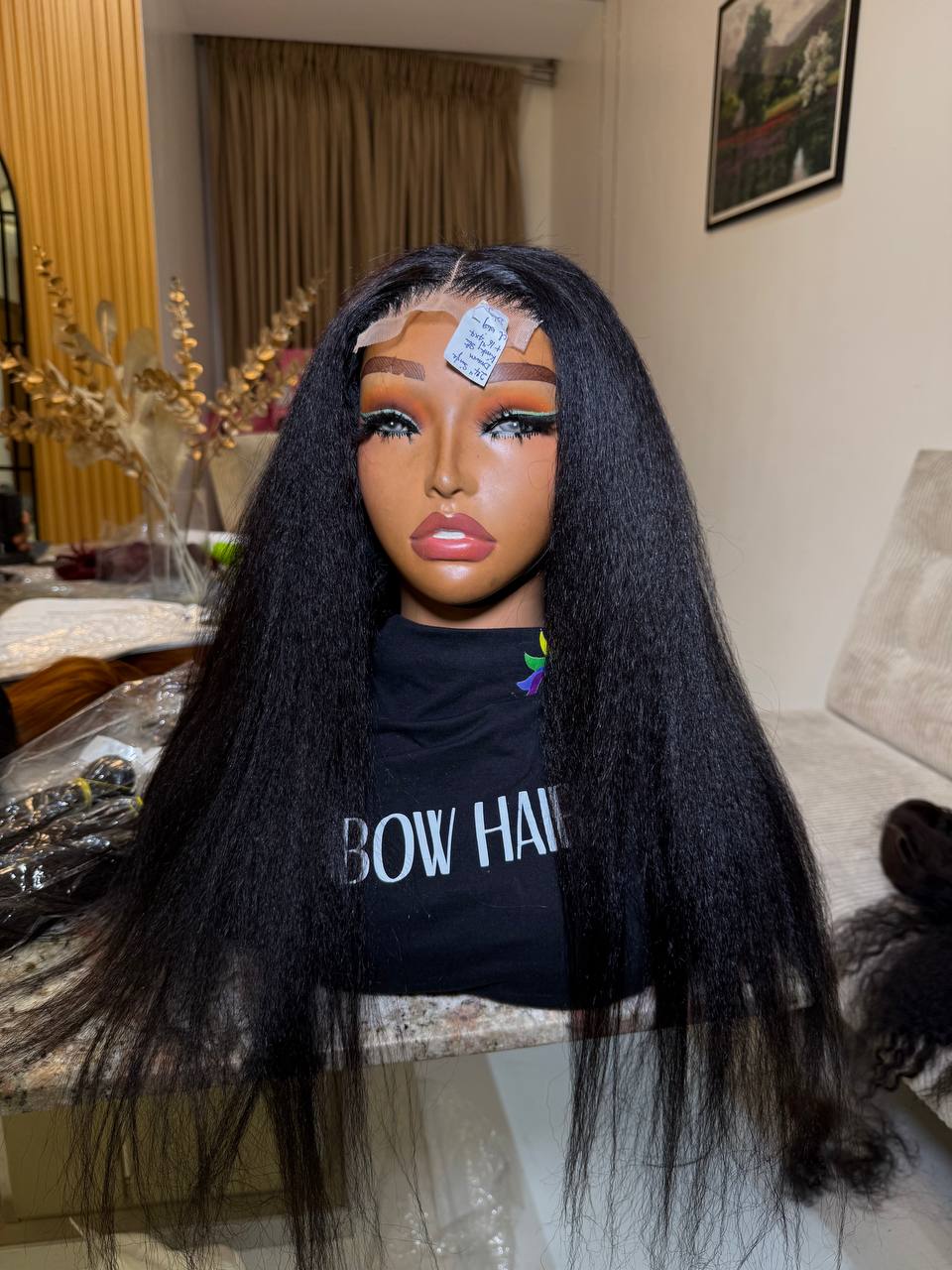 WB71 - Single Drawn Virgin Kinky Straight + 16" 4x4 closure wig