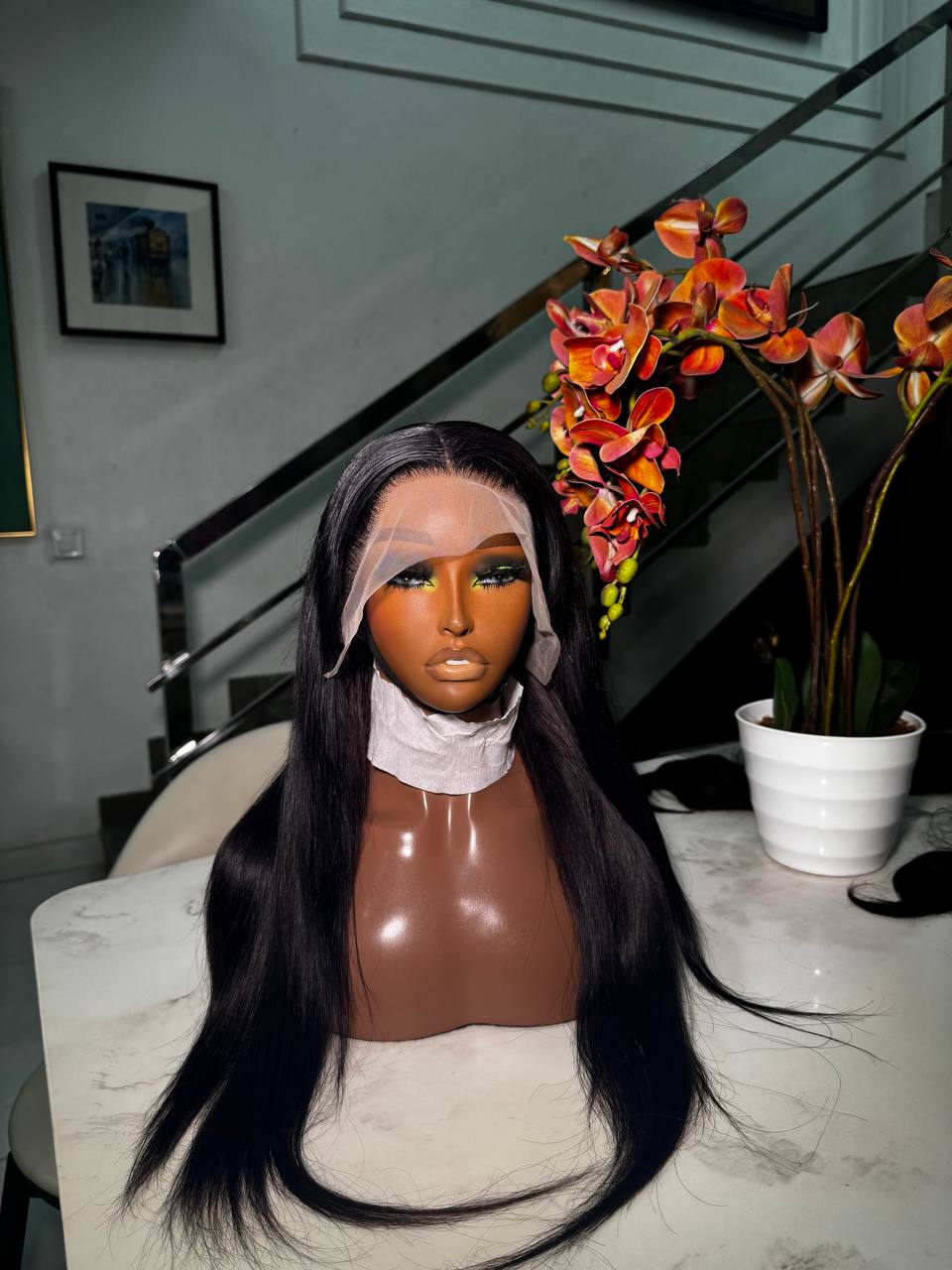 WB21- Single drawn brazillian silky straight 13x4 wig