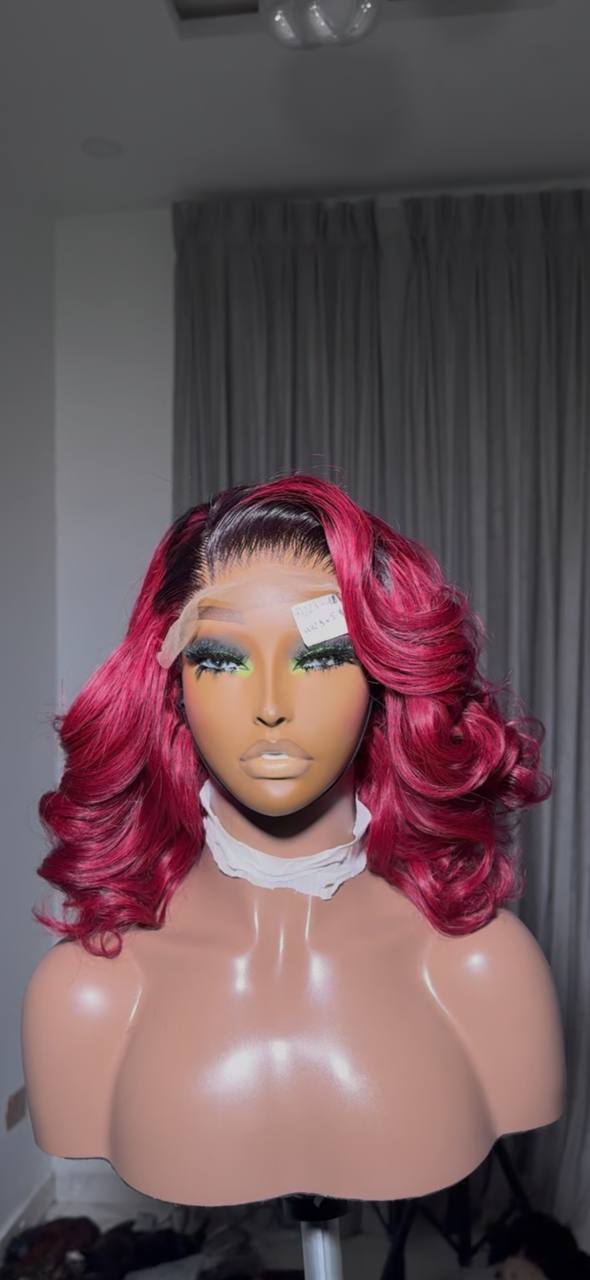 SDD Raw Donor Burgundy Bouncy 5x5 Wig