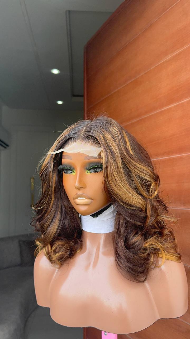 Highlight Bouncy Bundles + 4x4 Closure(Mixed Length)