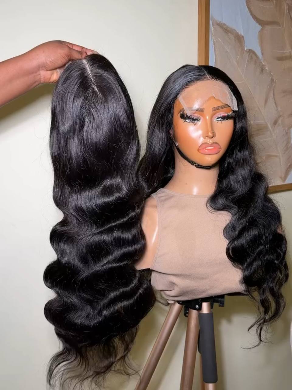 SD VIRGIN WAVY 5X5/FRONTAL WIG (1B)