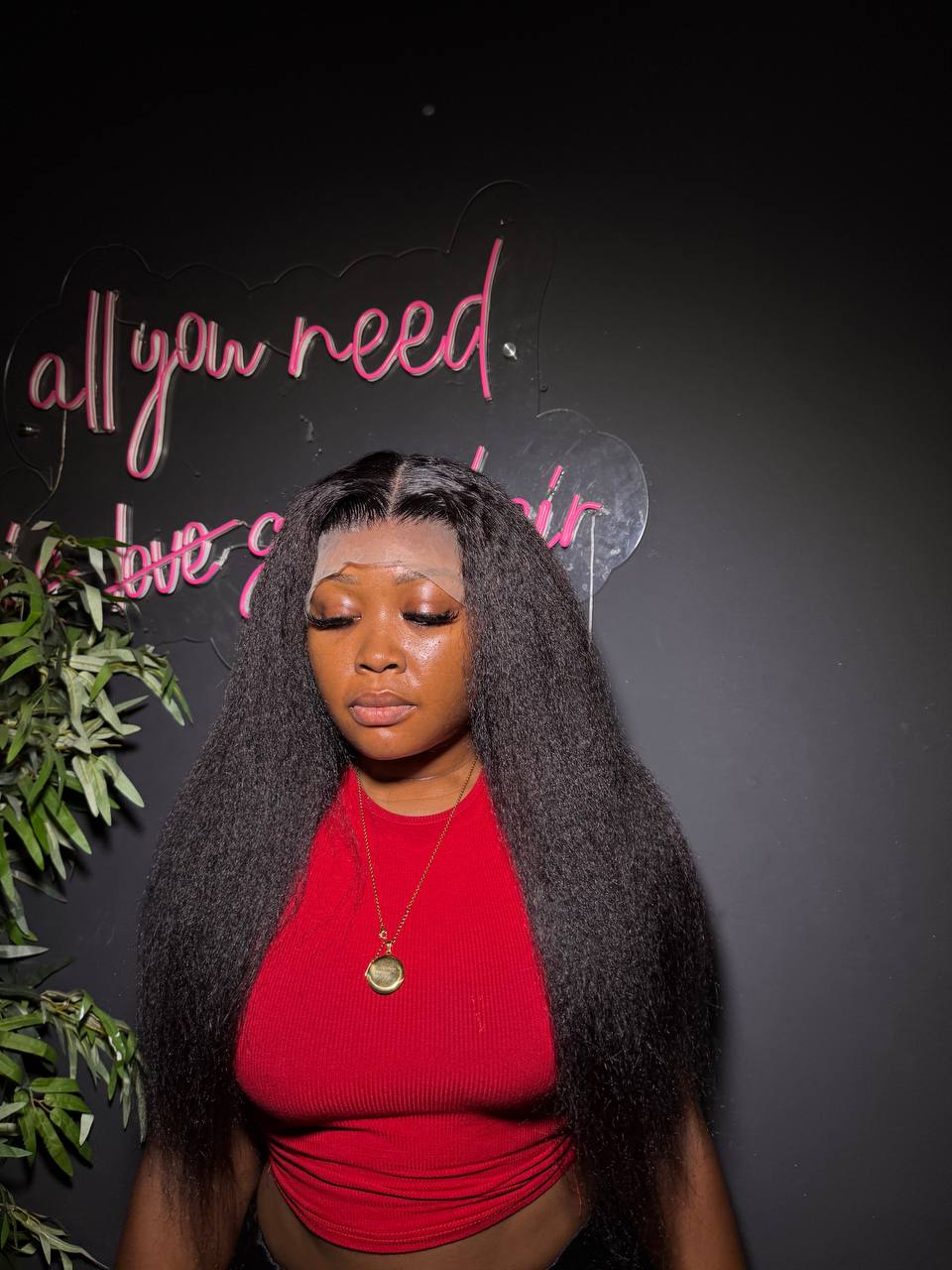 RAW VIRGIN KINKY STRAIGHT 13X4 FRONTAL WIG