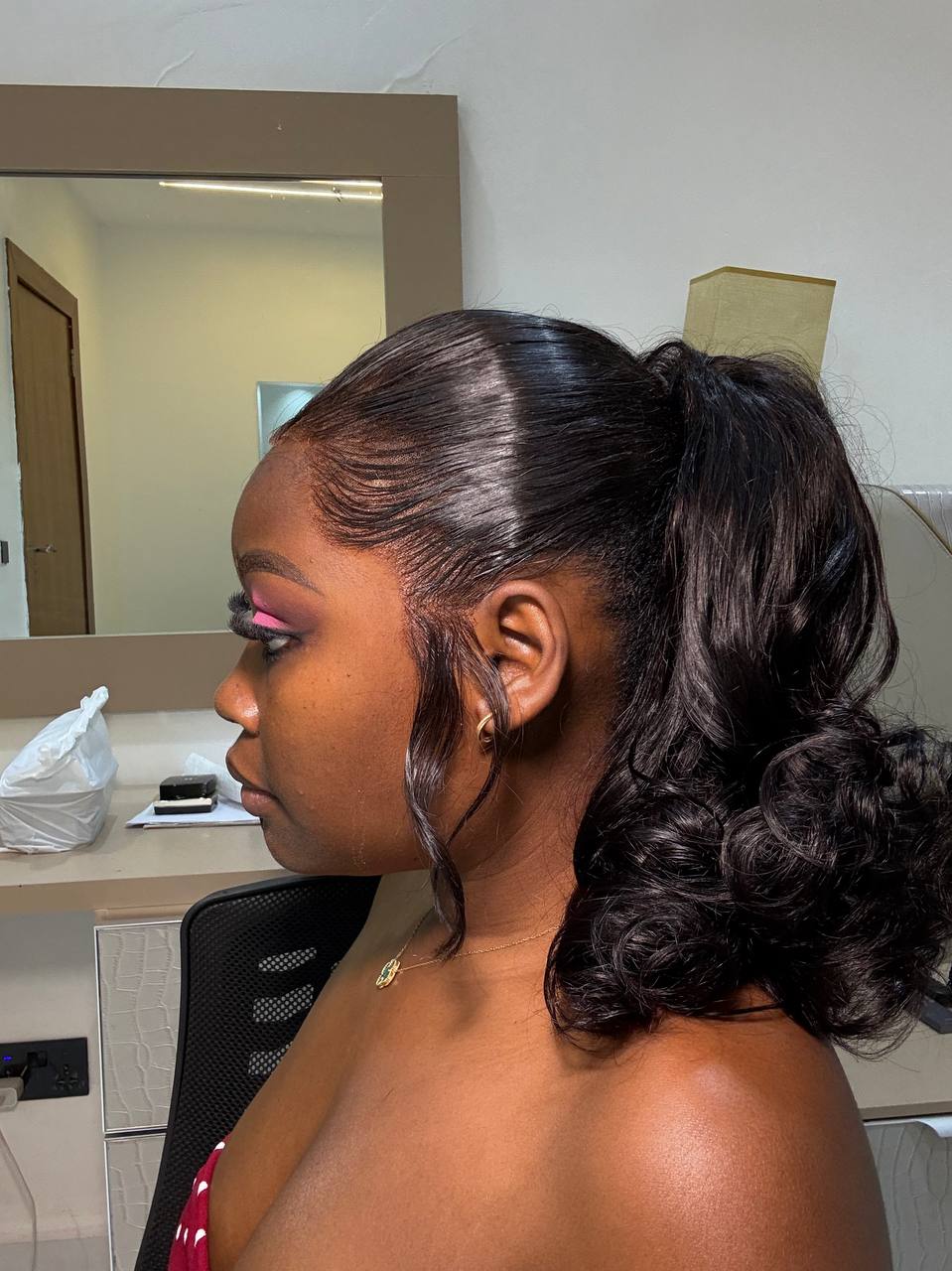 DD FLIP/BOUNCY PONYTAIL + 13X4 FRONTAL OR HD FRONTAL (BARBIE)