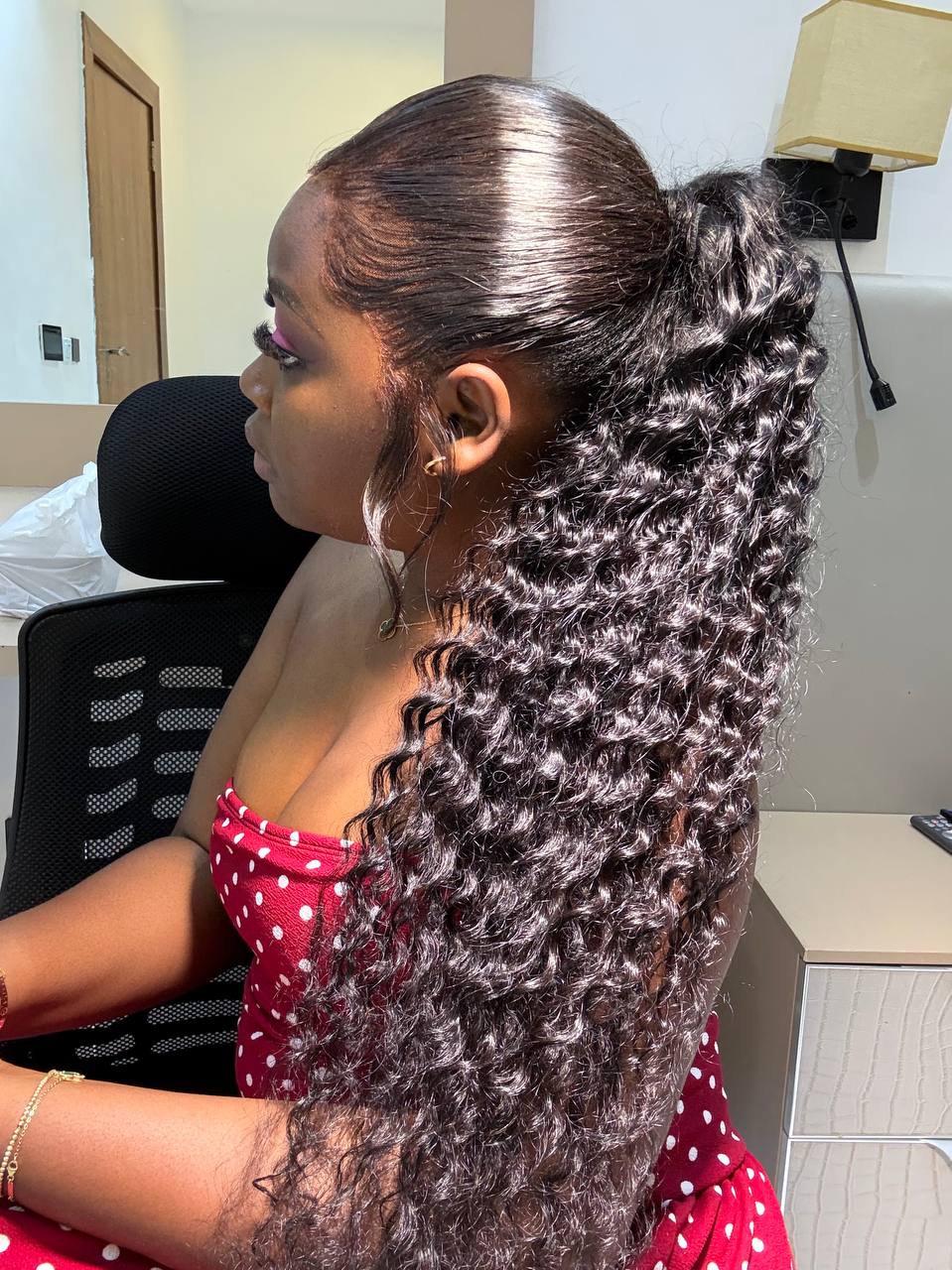 S-THICK DEEP PONYTAIL + 13X4 FRONTAL OR HD FRONTAL (DREAM GIRL PONY),