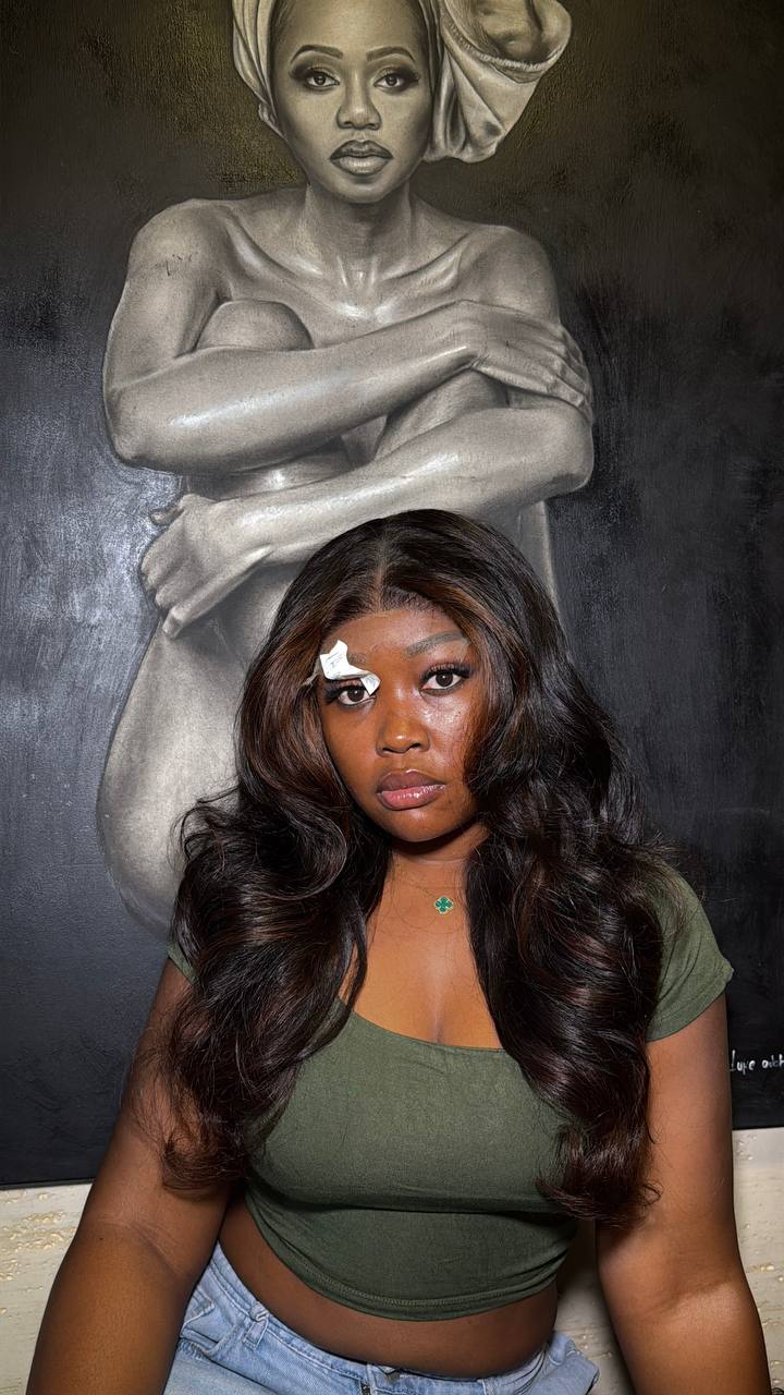 24" Birthmark Filipino 5x5 closure wig 300g