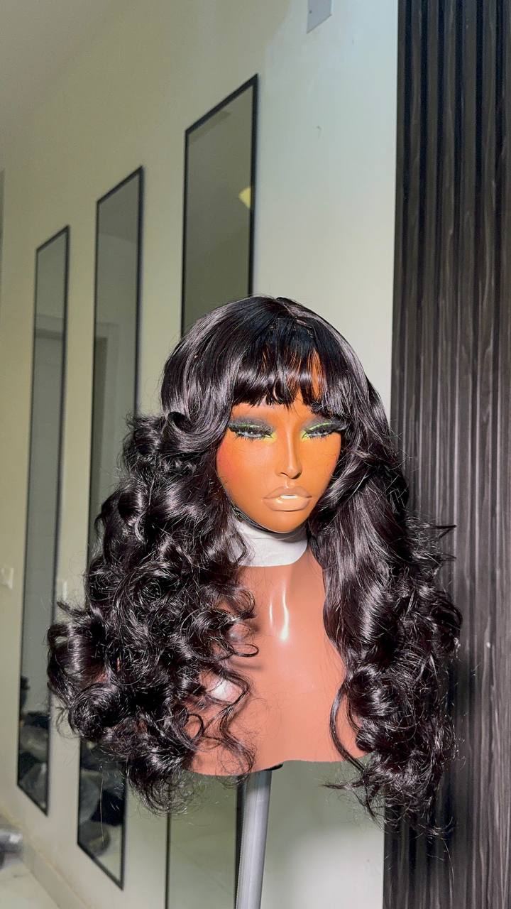 SDD Nicki bouncy Kim k fringe wig