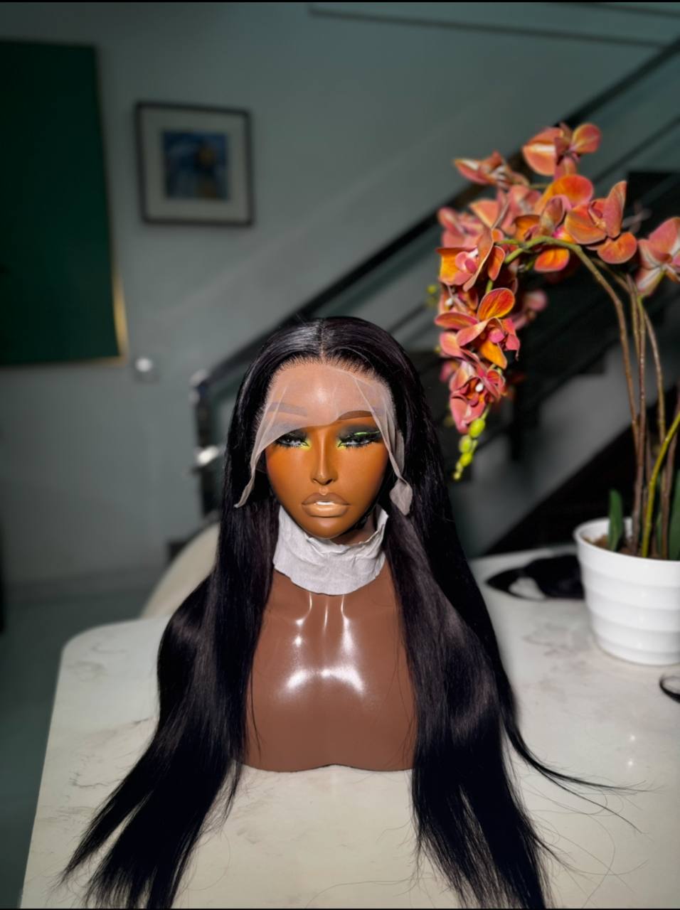 TYS76: BRAZILLIAN VIRGIN STRAIGHT FULL FRONTAL FACTORY WIG