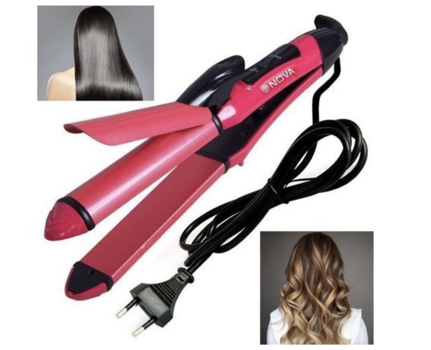2in1 straightener and curler